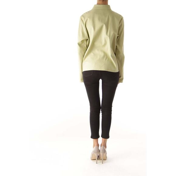 Eileen Fisher Blazer Petite Medium Women's Chic Green Elegant Jacket Beautiful - Picture 4 of 6